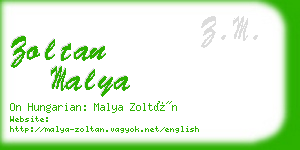 zoltan malya business card